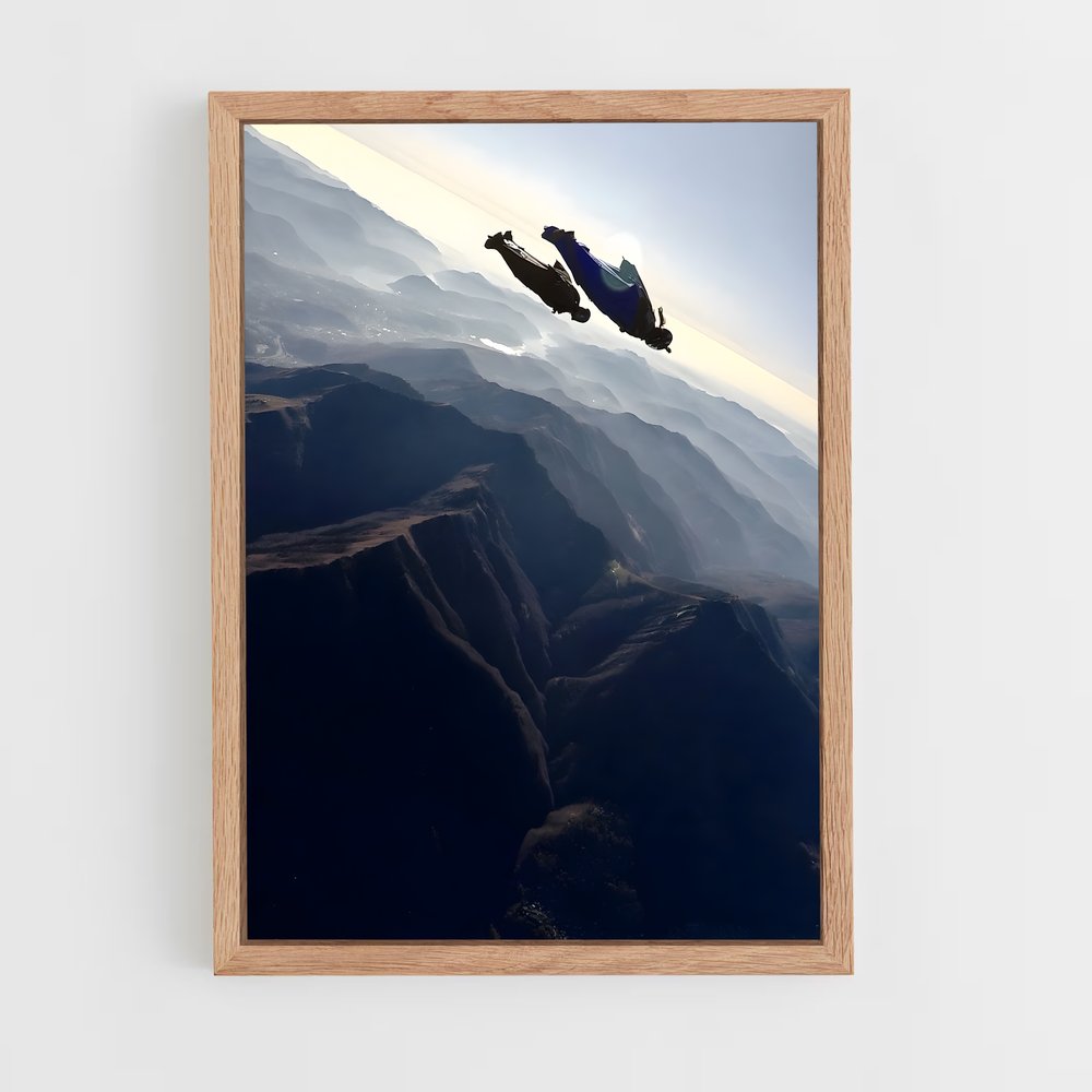 Poster Wingsuit flying flyer – affiche Vol en wingsuit (vue 4)